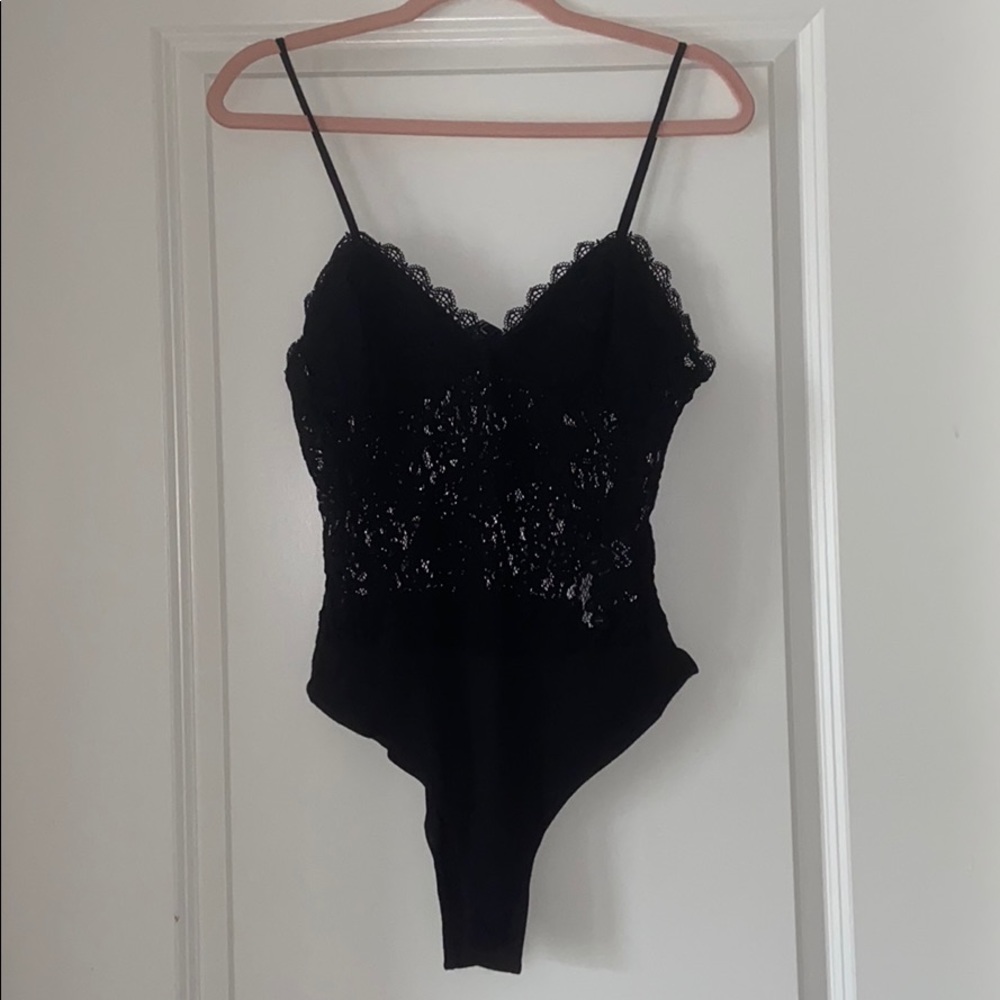 Forever 21 Black Lace Bodysuit